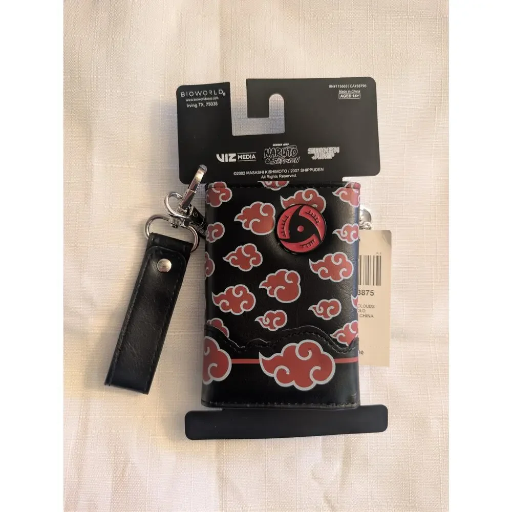 Naruto Shippuden Akatsuki Trifold Black & Red Wallet